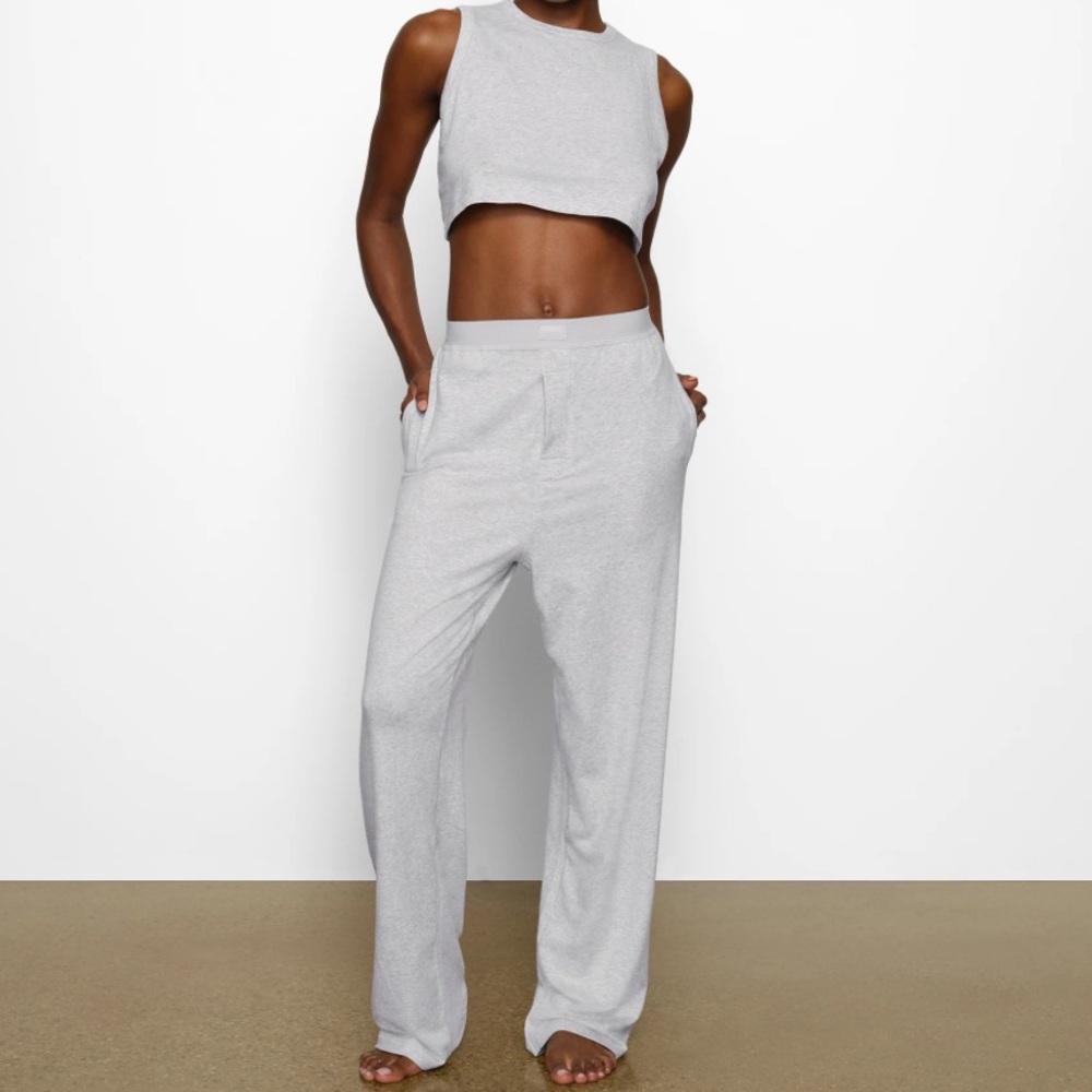 SKIMS Boyfriend Loose Pant light Heather grey NWT
